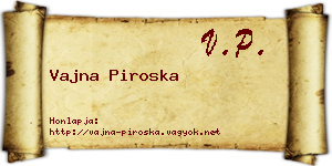 Vajna Piroska névjegykártya