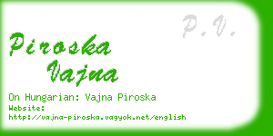 piroska vajna business card